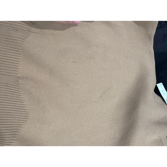 NWT Anthropologie Brown Mock Neck Short Sleeve Mini Dress Size LP - Picture 10 of 12